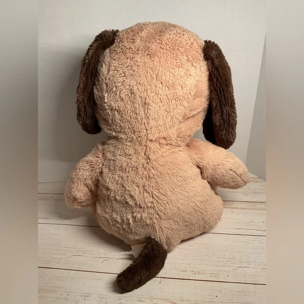 Dan Dee Collectors Choice Plush Tan Puppy Dog With Brown Spots And Heart On Paw